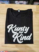 Ashy Anne 'Kunty But Kind" Shirt - White on Black