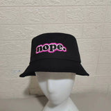 Ashy Anne "Nope" Bucket Hat - Pink