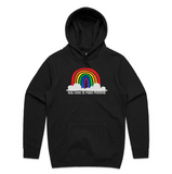 Ashy Anne NOT HERE TO MAKE FRIENDS Hoody - Rainbow on Black
