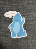 Ashy Anne Blue Dino Sticker