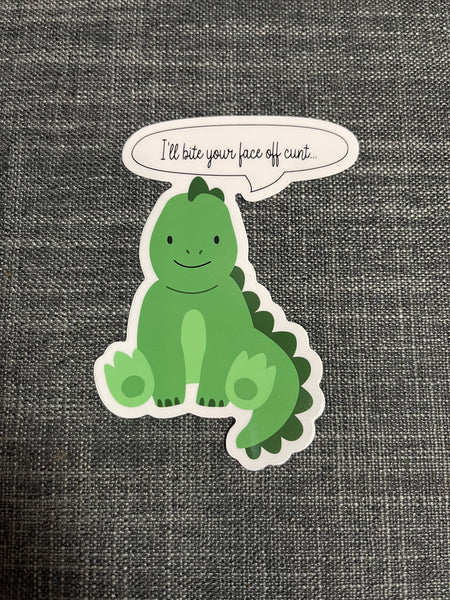Ashy Anne Green Dino Sticker