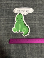 Ashy Anne Green Dino Sticker